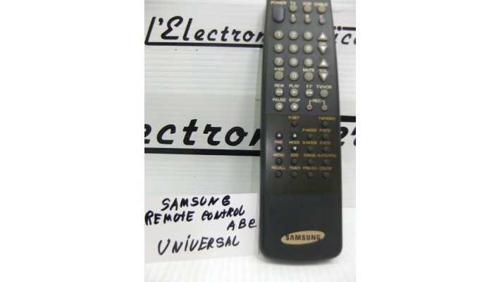 Samsung universal remote control A B C
